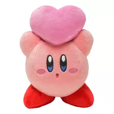 Peluche Kirby Corazón Rosado Bordados 18cm Suave Nintendo 