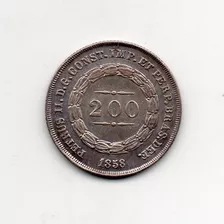 200 Reis 1858 Coroa C. Pérola 