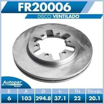 Disco Freno Nissan Pick Up D21 86 97 Ventilado 6 Birlos Del Foto 2