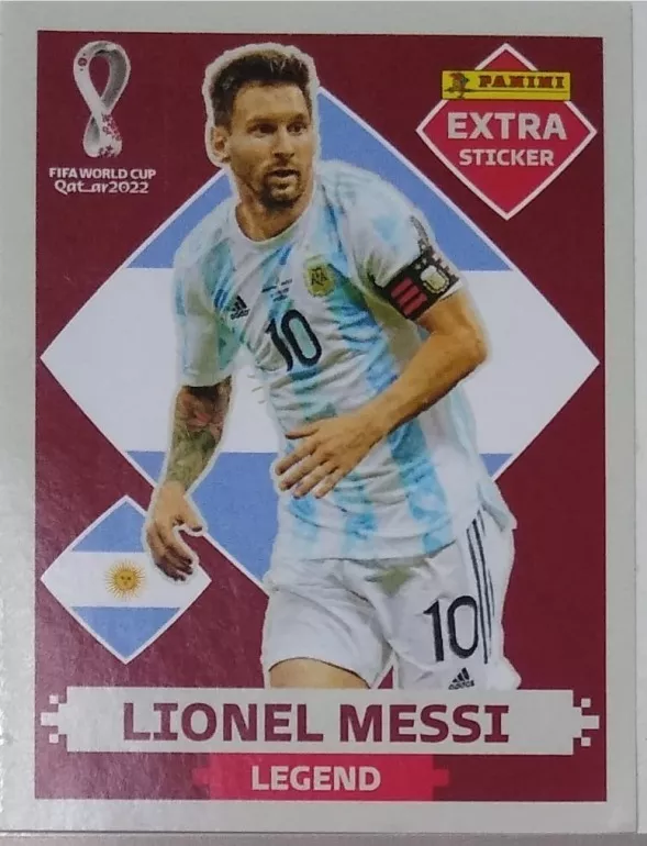 Figurita Panini - Messi Legend Extra Sticker - Qatar 2022.