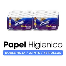 Manga Papel Higienico Scott Ridemax Doble Hoja - 48 Rollos