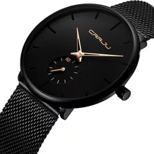 Reloj Crrju Gold Hombre Caballeros Moda Masculina 2019