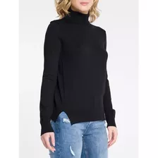 Blusa Tricot Calvin Klein Jeans Slim Lisa Básico - Preto 