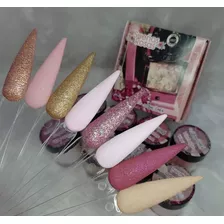 Acrilico Wapizima Coleccion De 8 Pzs Para Uñas - Color Sueños Rosas