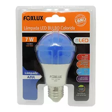 Lampada Led Bulbo Azul 7w Bivolt Foxlux 110v/220v