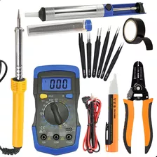 Kit Ferramentas Eletrônica Completo Profissional Solda 15 Pc