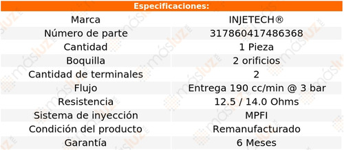 1- Inyector Combustible Summit 1.8l 4 Cil 1992 Injetech Foto 4