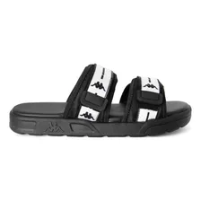 Kappa Authentic Tasilaq 1 Black White Con Abrojo Slide