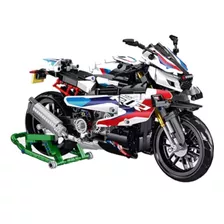 Miniatura Bmw S1000 Rr 1:6 Para Montar Technic 912 Peças