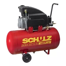 Compressor De Ar Elétrico Portátil Schulz Pratic Air Csi 8.5/50 Monofásica 46l 2hp 127v 60hz Preto/vermelho