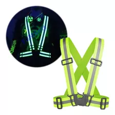 Colete X Verde Refletivo Carbografite Ciclismo Suspensório