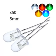 Diodos Led Colores Surtidos Alto Brillo 5mm 50 Piezas