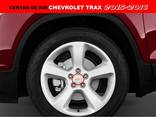Kit De 4 Centros De Rin Chevrolet Trax 2015-2016 52 Mm Foto 2
