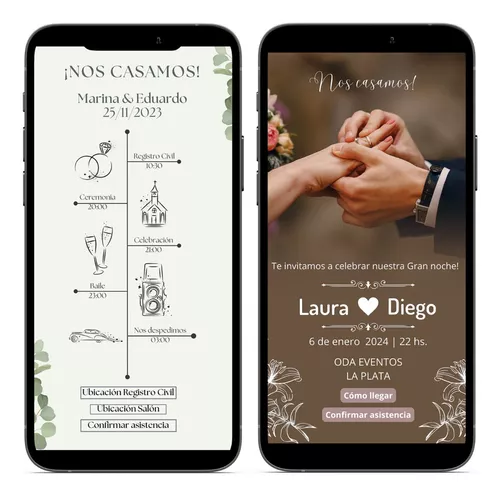 Segunda imagen para búsqueda de invitaciones digitales casamiento