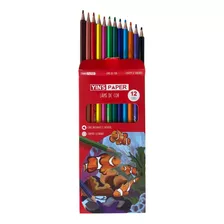 Lápis De Cor Escolar 12 Cores Intensas Brilhantes Colorir Cor Da Marcação Colorido