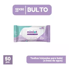 Toallitas Humedas Bebe A Base De Agua Mimlot X 50 Pcs -bulto