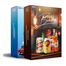 Pack Bebidas Editável Canva - 50 Artes