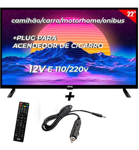 Tv 22 Polegadas Para Caminhão/onibus/motorhome Com Plug 12v