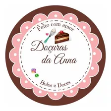 Adesivo Papel Folha Seda 3,5x3,5cm Personalizado 300 Unidade