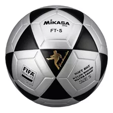 Pelota De Fútbol Mikasa Ft-5 Nº 5 Color Plateado/negro