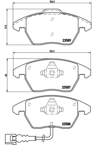 Set-4 Balatas Delanteras Volkswagen Beetle L5 2.5l 12/18 Foto 2