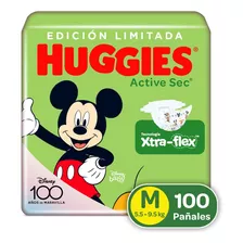 Pañales Huggies Ac Sec M 100und - Unidad a $847