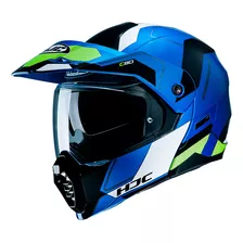 Casco Hjc C80 Rox Azul Verde Blanco Negro