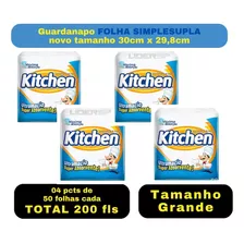 Kit 4 Guardanapo Kitchen Folha Simples - 200folhas