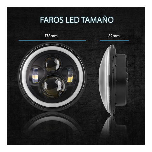 C1 Faros Led 7 Pulgadas Redondo For Mitsubishi Montero Base Foto 6