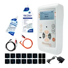 Aparelho De Tens Neurodyn Portátil Ibramed 4 Placas 2 Canais Cor Branco 110v 220v (bivolt)