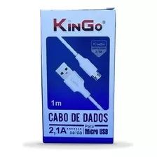 10 Cabo Dados E Carga Kingo 1m 2.1a Micro Usb V8 Atacado