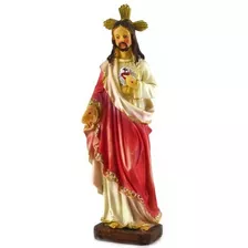 Enfeite De Resina Sagrado Coração De Jesus E Jesus Via Sacra