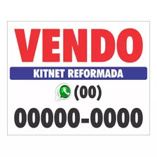 Adesivo Vendo Kitnet Reformada - Premium Sol E Chuva 50x40cm