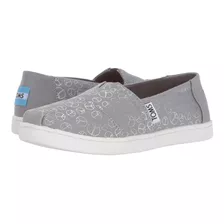 Zapatilla Alpargata Zapato Toms - Drizzle Grey Foil Peace