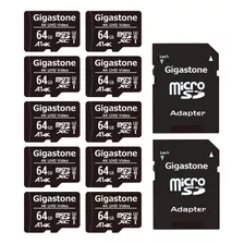 Gigastone Paquete De 10 Tarjetas Micro Sd De 64 Gb, Video U.