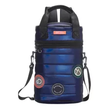 Bolso Matero Mochila Morral Ajustable Porta Termo Mate Color Azul 16070