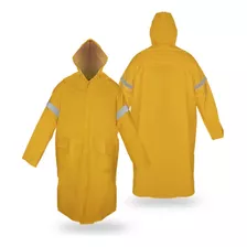 Impermeable Gabardina Amarillo Con Reflejante Mr Dz1001r