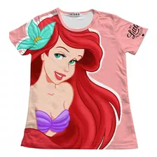 Blusa / Playera Sirenita Niñas Princesas Moda Full Print 