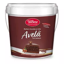 Recheio De Chocolate Ao Leite C/ Avelã C/ Pedaços Vabene 4kg