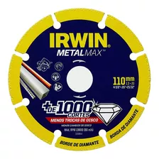 Disco De Corte 4.3/8 Pol (110 Mm) Metalmax Irwin Cor Amarelo E Azul