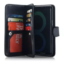 Cartera De Cuero Funda Flip Bolsa Soporte Folio Para S8 De S