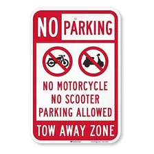Smartsign No Aparcamiento - No Motocicleta, Zona Ausente De