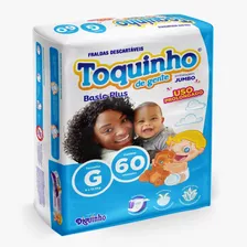 Fralda Toquinho De Gente Basic Plus Tamanho G Com 60 Unid.