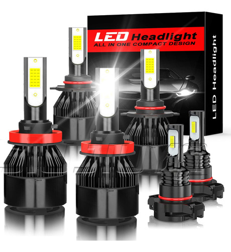 Kit De Faros Led 9005+h8/h9/h11 Y Luces Antiniebla H16 6000k Chevrolet Avalanche