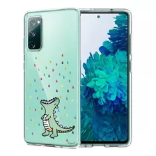 Funda Samsung Galaxy S20 Fe Cristal Diseño De Dinosaurio