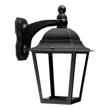 Farol Pared Polipropileno 4 Caras Vidrio Negro Colonial