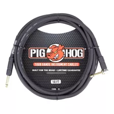 Cable Pig Hog Ph10r Plug Angular Para Guitarra Bajo 3 Metros
