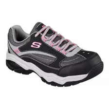 Skechers Biscoe Rosa Tenis Industrial Seguridad Dieléctricos