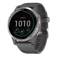 Smartwatch Garmin Vívoactive Vívoactive 4 1.3 Caixa 45mm De Polímero Reforçado Com Fibra Shadow Gray, Pulseira Gray E O Arco Silver De Aço Inox