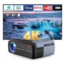 Proyector Portatil Eug 4k Para Exteriores Con Wifi Blueto...